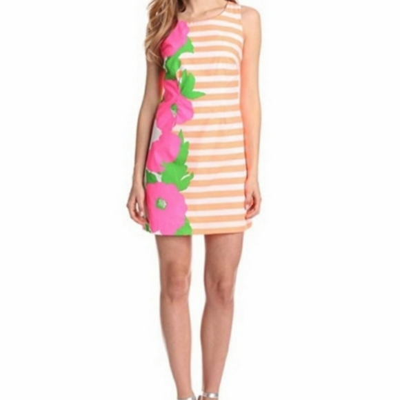 Lilly Pulitzer Delia Dress Sunrise Wildflowers Sz4 - Picture 5 of 10